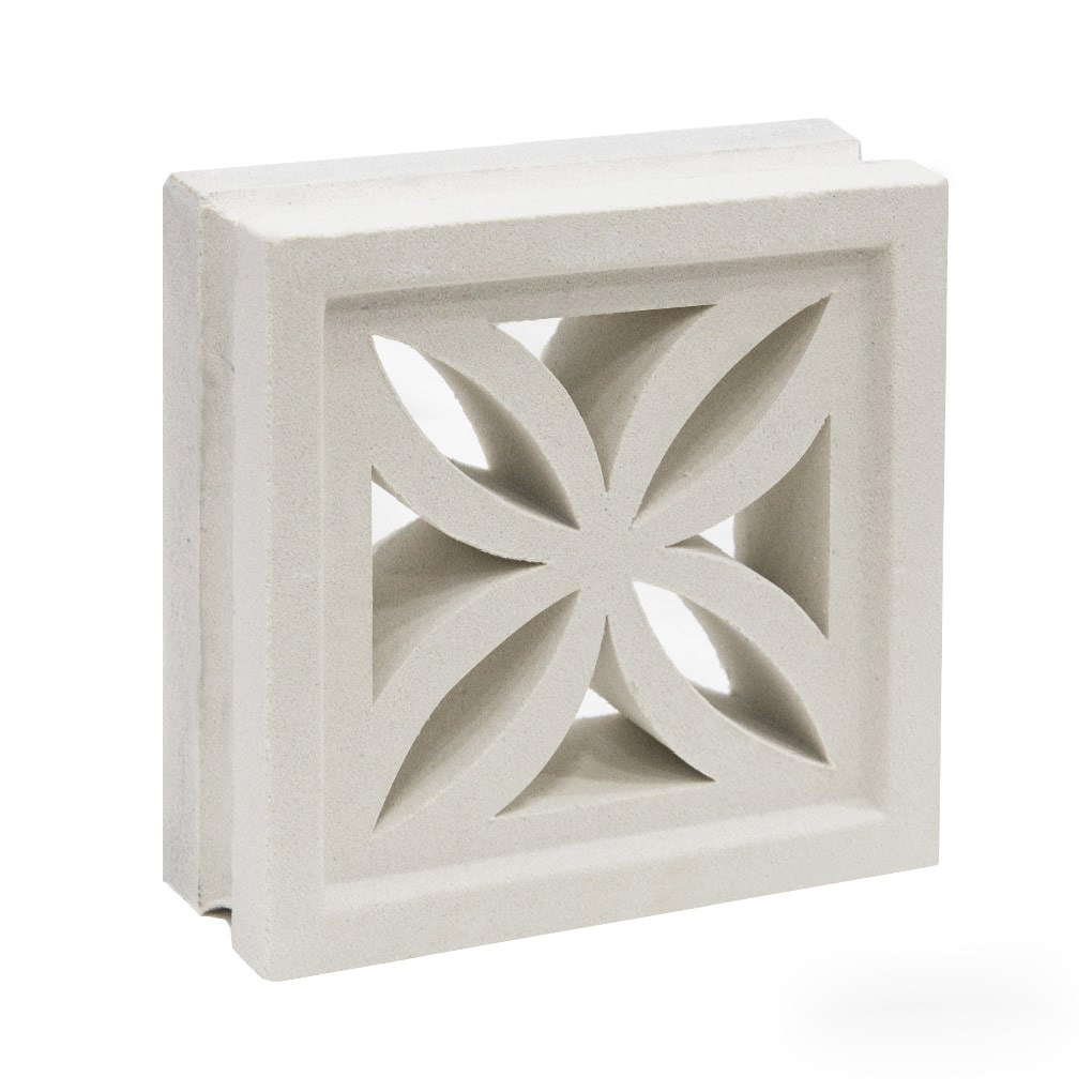 Gạch bông gió trắng VCB-001- FLOWER 1 Gạch bông gió trắng VCB-001- FLOWER lấy sáng thông gió trang trí mặt tiền và tường rào