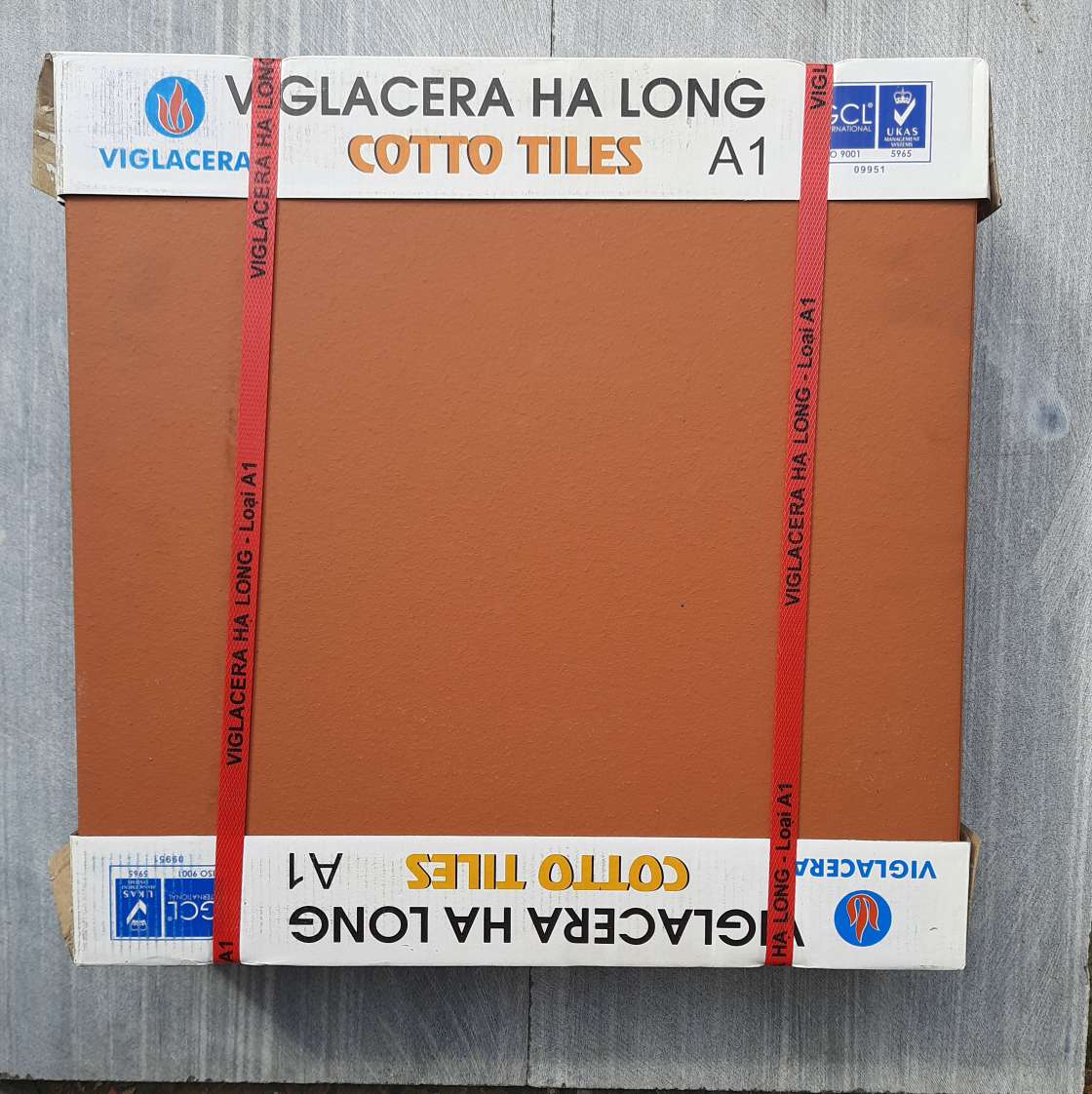 Gạch Cotto Hạ Long Viglacera A1 40x40cm 1 Gạch tàu Hạ Long 40x40cm màu đỏ lát sân vườn