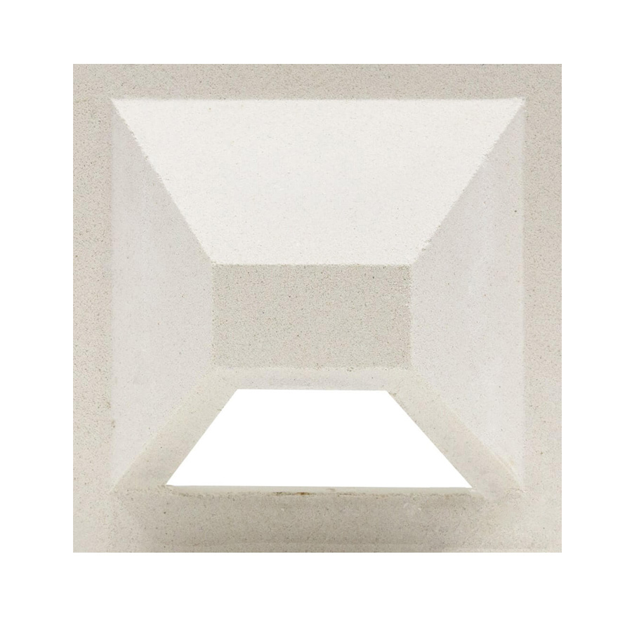 Gạch bông Ú trắng VCB-018- MOUNTAIN 1 Gạch bông Ú trắng VCB-018 trang trí mặt tiền, tường rào, vách ngăn lấy sáng và thông gió cho công trình hiện đại