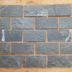 Đá chẻ xanh đen 10x20cm ốp tường tự nhiên đẹp bền