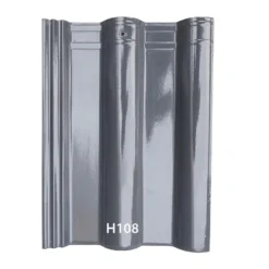 Ngói sứ tráng men Hera Prime H108 màu xám tro chính hãng cao cấp nhìn trực diện
