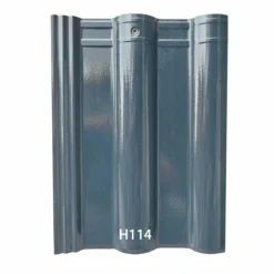 Ngói sứ tráng men Hera Prime H114 màu xanh mực chính hãng nhìn trực diện