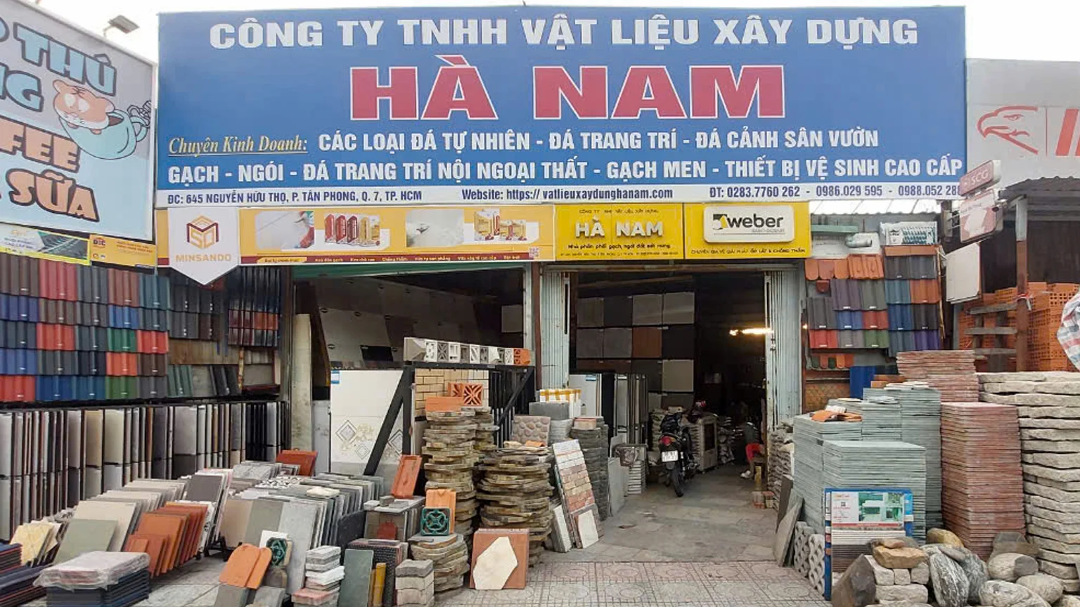 Giới thiệu 1 Mặt tiền cửa hàng Công ty TNHH Vật liệu Xây dựng Hà Nam