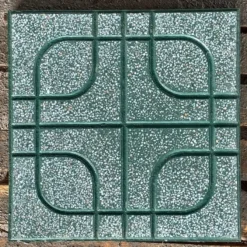 Gạch terrazzo mắt phụng màu xanh 40x40cm lát vỉa hè chống trơn