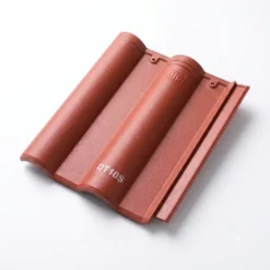 Ngói bê tông màu DIC mã DT10 màu đỏ tươi lợp mái nhà