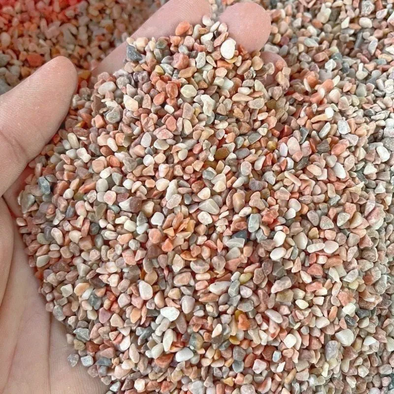 Sỏi hồng vò 4x6mm- bao 12kg 5 Sỏi hồng vò 2x3mm trang trí tiểu cảnh sân vườn, làm đá rửa, làm sàn sỏi